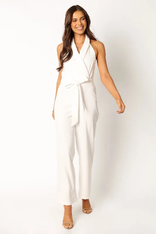 Hurry Before It's Gone Tally Jumpsuit - White