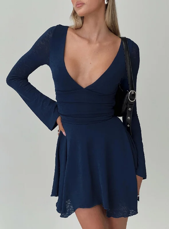 Hot Sale Nautia Long Sleeve Romper Navy