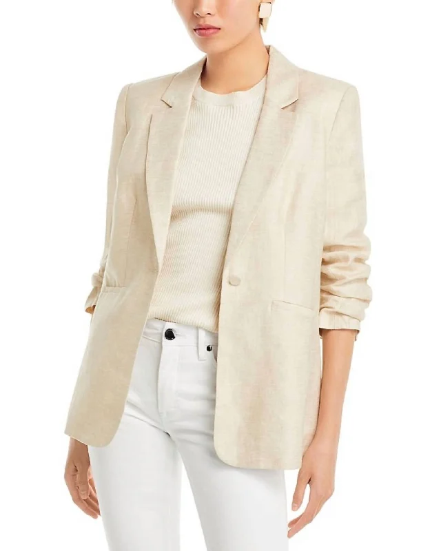 Flash Sales Khloe Tumbled Woven Blazer In Khaki