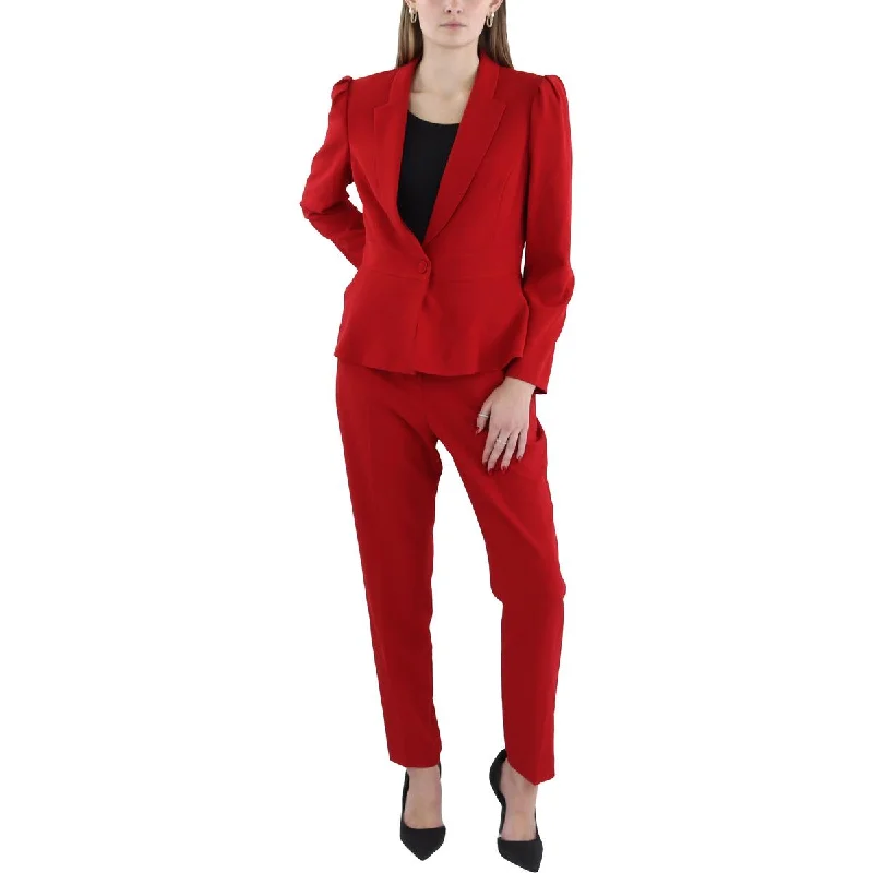 Casual Chic Womens Crepe 2PC One-Button Suit