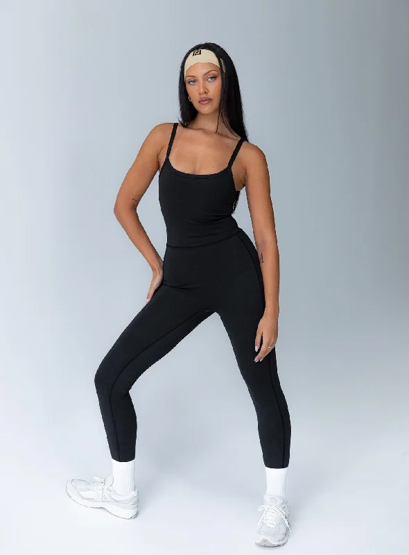 Exclusive Deals Online Go Getter Activewear Jumpsuit Black