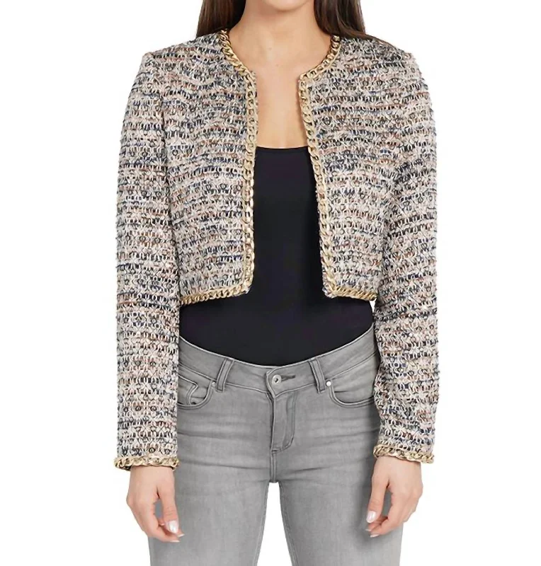 Day-To-Night Styles Lizzie Bolero Blazer In Brown