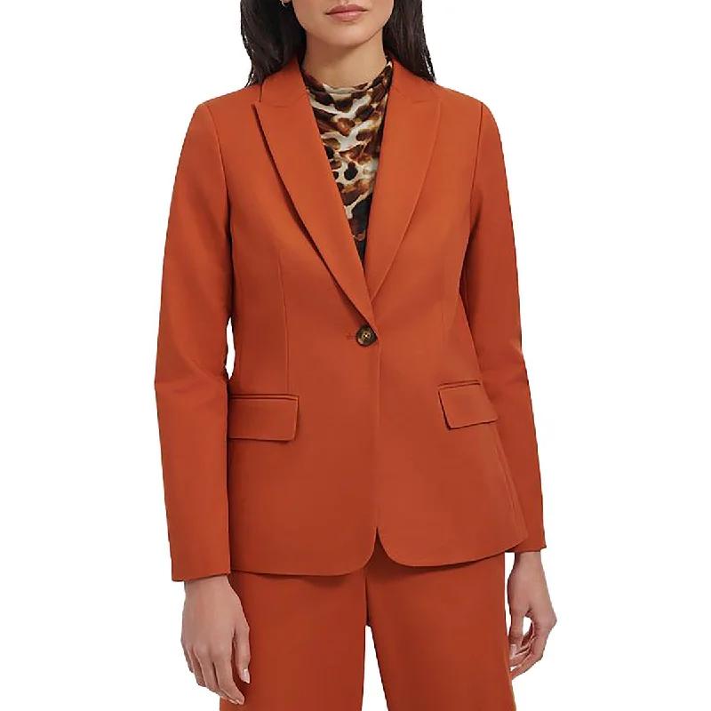 Runway Inspired Wear Womens Shoulder Pads Long Sleeve One-Button Blazer