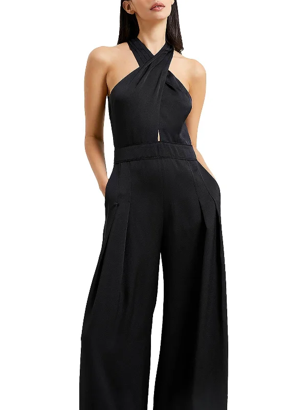 Cool Prices Harlow Womens Satin Halter Jumpsuit