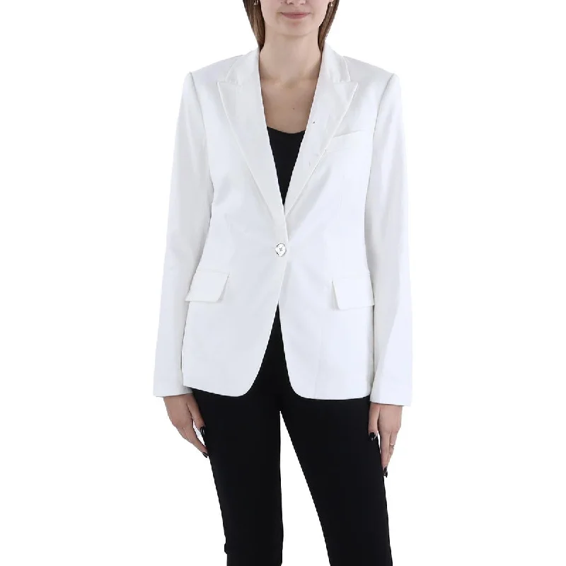 Trendy Styles Womens Linen Blend Suit Separate One-Button Blazer