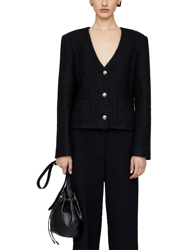 Effortless Comfort Anitta Womens Office Suit Separate Collarless Blazer