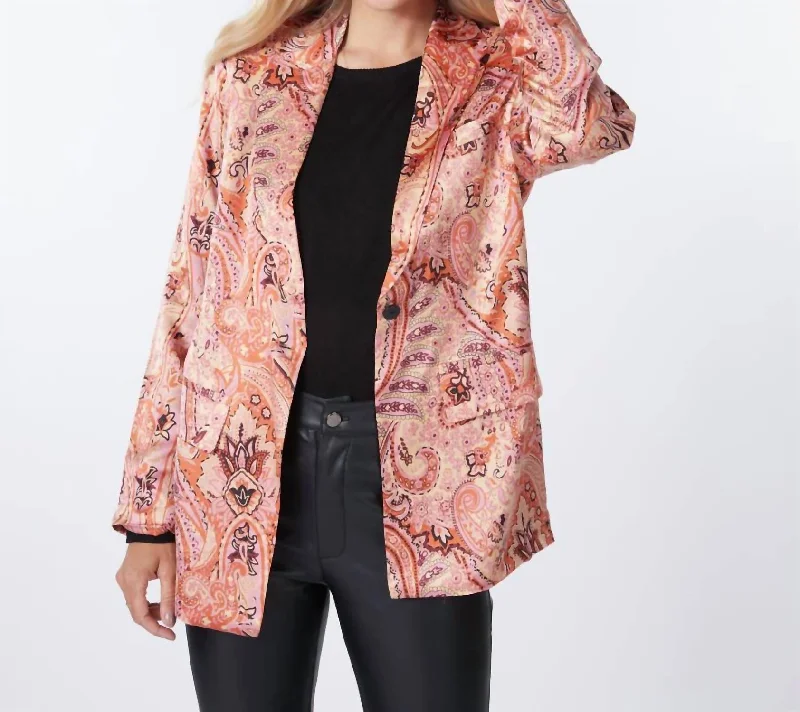 Versatile Wardrobe Essentials Expression Print Blazer In Multicolor/paisley Print