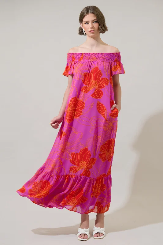 Exclusive Designer Collection Blakeley Floral Jane Smocked Maxi Dress