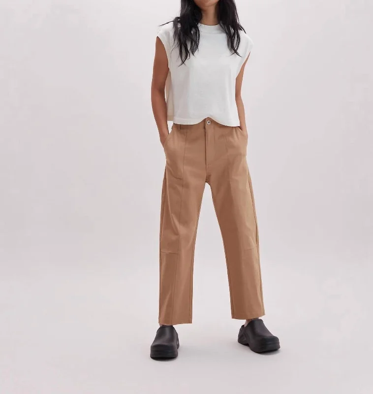 Urban Femme Streetwear Archer Twill Pants In Khaki