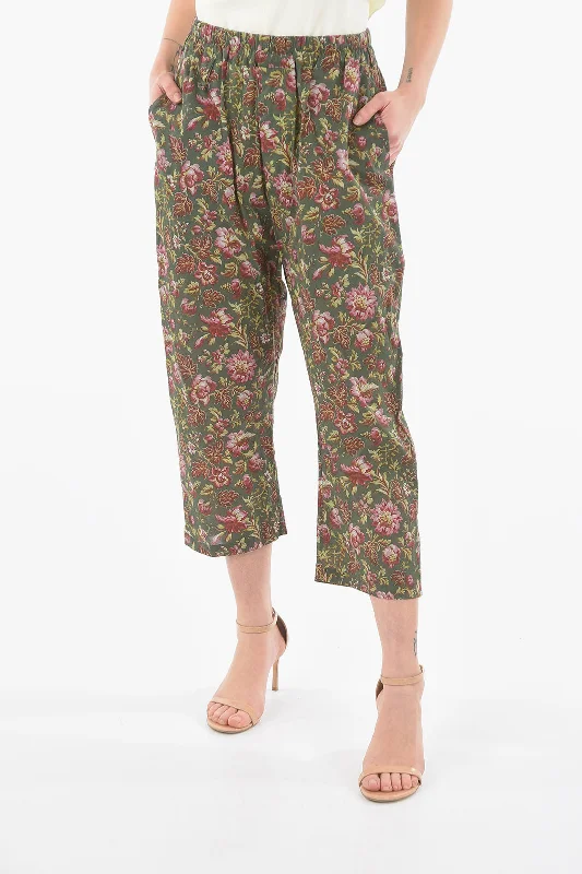 Chic Trend Collection By Walid Floral Patterned JUAN Cropped Pants