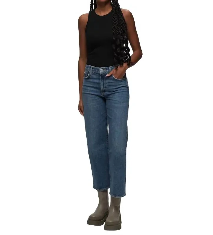 Chic Everyday Wear Harper Crop Jeans In Moor