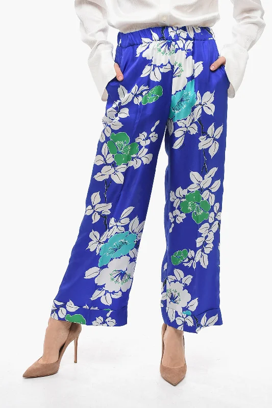 Style Beyond Borders Parosh Silk Palazzo Pants with Floral Print