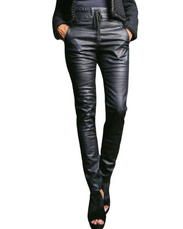 Chic Styles Shely Pant In Black Vegan