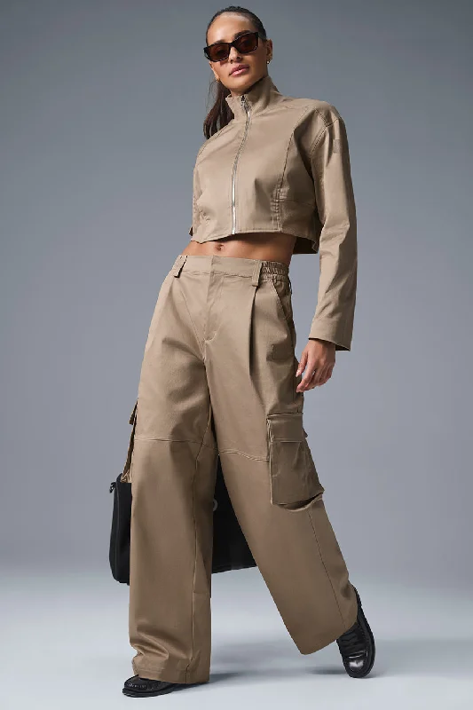 Exclusive Sale High-Waist Night Out Cargo Trouser - Gravel